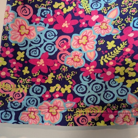 Hanna Andersson Girls Dress Size 110 (US 5) Pink/Blue Colorful Floral Flower - Picture 6 of 14